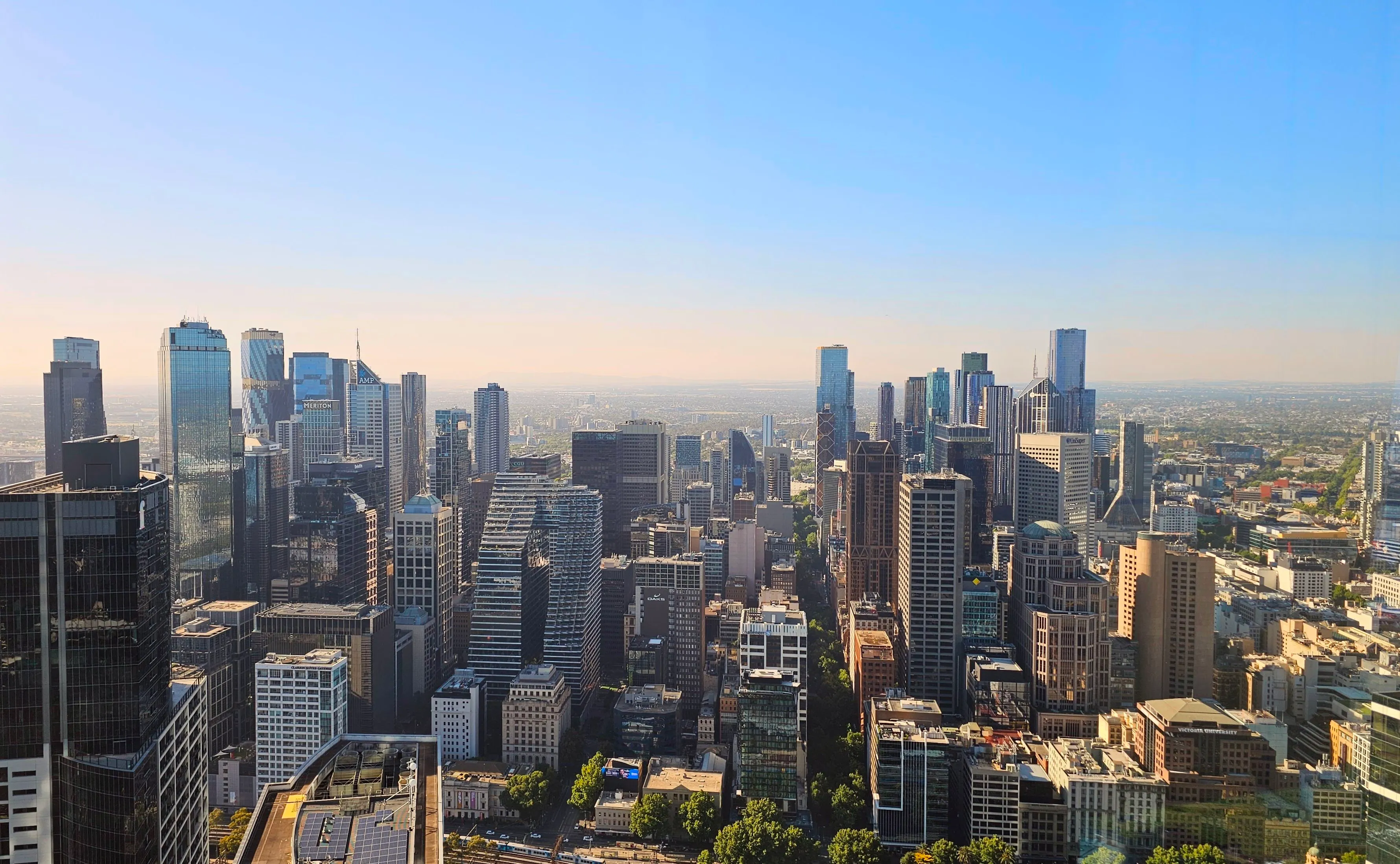 View of the Melbourne skyline from Australia 108.